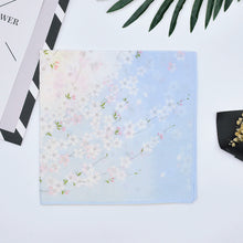 将图片加载到图库查看器，Selected Hanky Women’s 100% Cotton Square Soft Handkerchief, Cherry Blossom Print Hankies, Suitable for Gifts, 2 Pieces-40cm*40cm