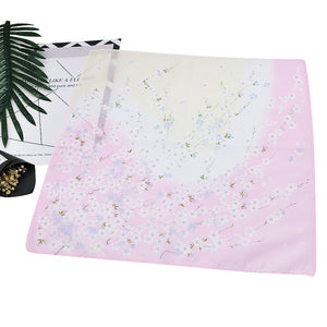 Selected Hanky Women’s 100% Cotton Square Soft Handkerchief, Cherry Blossom Print Hankies, Suitable for Gifts, 2 Pieces-40cm*40cm