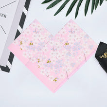 将图片加载到图库查看器，Selected Hanky Women’s 100% Cotton Square Soft Handkerchief, Cherry Blossom Print Hankies, Suitable for Gifts, 3 Pieces-40cm*40cm, Pink