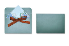 将图片加载到图库查看器，Selected Hanky Women’s 100% Cotton Square Soft Handkerchief, Peach Blossom Print Hankies, Suitable for Gifts, 3 Pieces-40cm*40cm, Light Blue