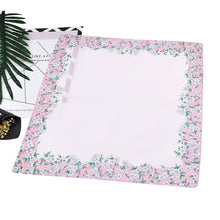 将图片加载到图库查看器，Selected Hanky Women’s 100% Cotton Square Soft Handkerchief, Peach Blossom Print Hankies, Suitable for Gifts, 3 Pieces-40cm*40cm, Pink