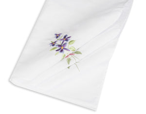 Selected Hanky Floral Embroidered Ladies women's Handkerchief with Lace 6 Piece-15-01