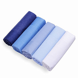 Selected Hanky 100% Pure Cotton Handkerchiefs with Stiching Assorted Color