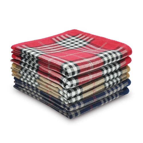 Selected Hanky 100% Cotton Men's Handkerchief 6 Piece Gift Set - 12-02