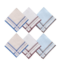 将图片加载到图库查看器，Selected Hanky 100% Cotton Men&#39;s Handkerchief 6 Piece Gift Set - 13-02