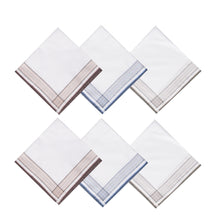 将图片加载到图库查看器，Selected Hanky 100% Cotton Men&#39;s Handkerchief 6 Piece Gift Set - 13-03