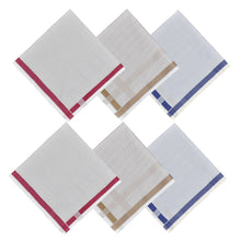 将图片加载到图库查看器，Selected Hanky 100% Cotton Men&#39;s Handkerchief 6 Piece Gift Set - 13-15