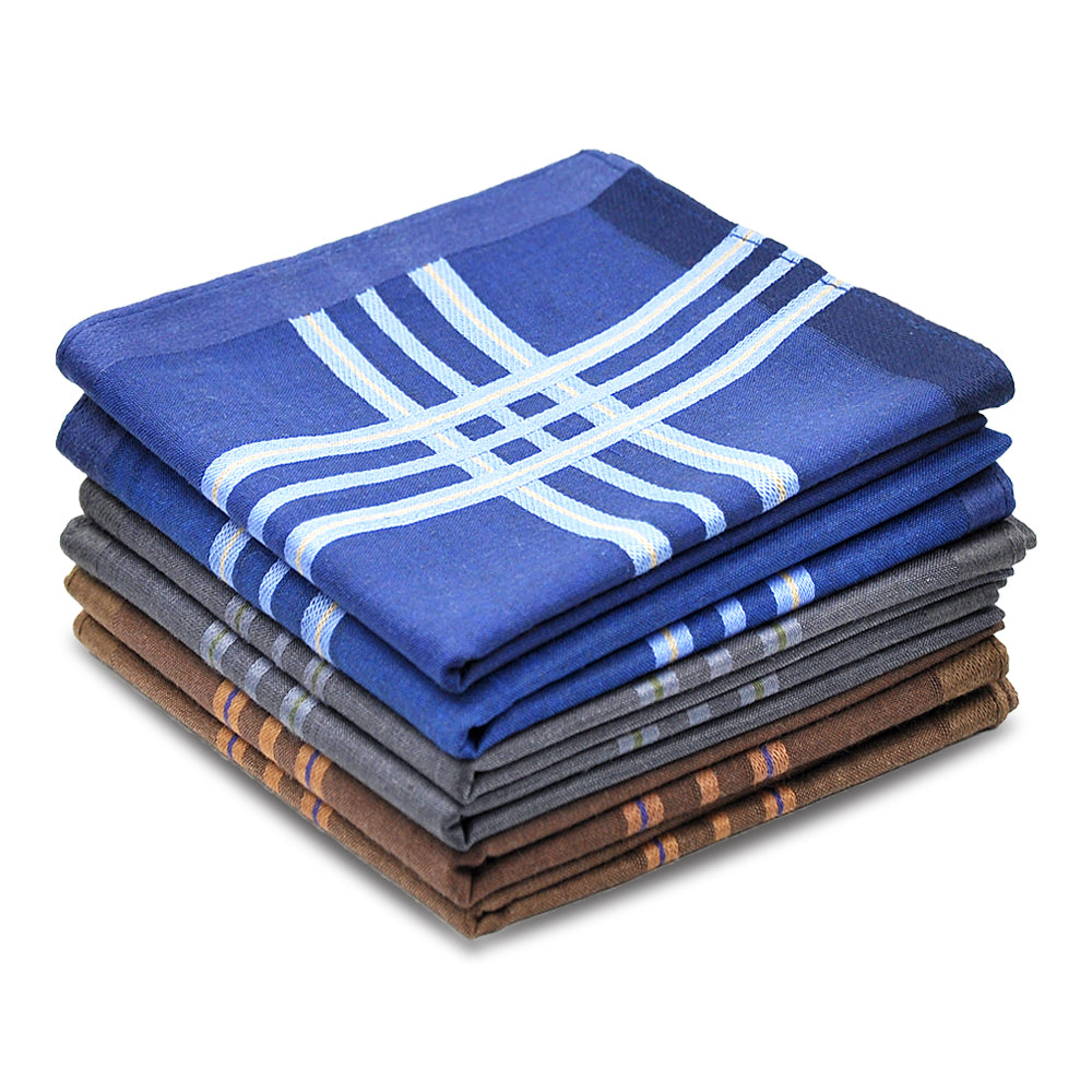 Selected Hanky 100% Cotton Men's Handkerchief 6 Piece Gift Set - 16-04