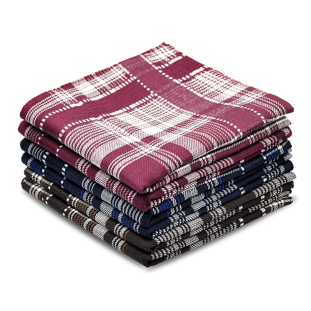 Selected Hanky 100% Cotton Men's Handkerchief 6 Piece Gift Set - 16-05