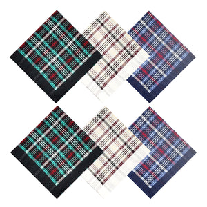 Selected Hanky 100% Cotton Men's Handkerchief 6 Piece Gift Set - 17-02