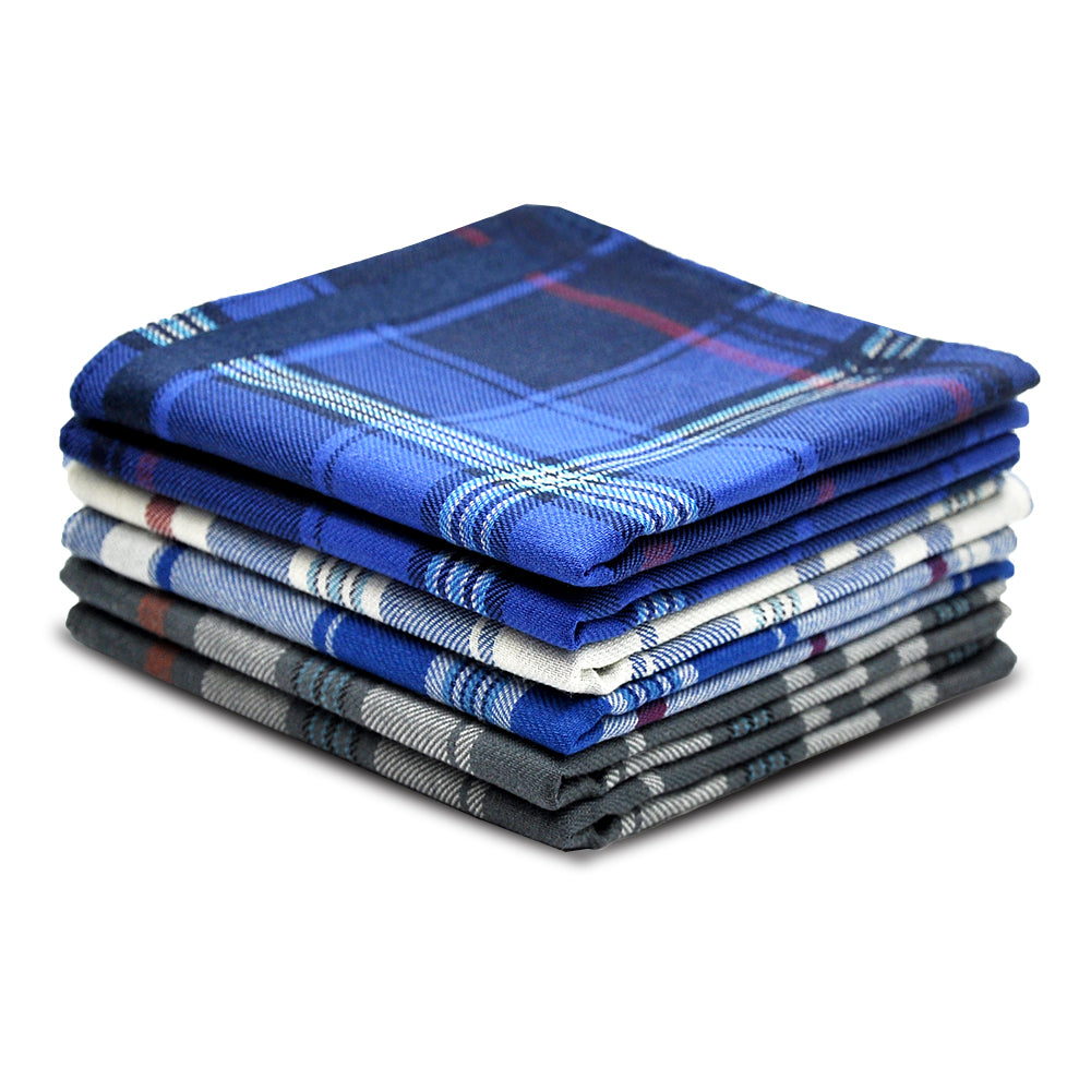 Selected Hanky 100% Cotton Men's Handkerchief 6 Piece Gift Set - 17-03