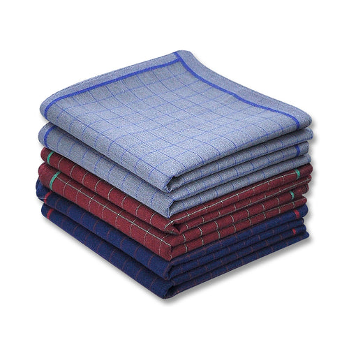 Selected Hanky 100% Cotton Men's Handkerchief 6 Piece Gift Set - 19-01