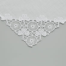 将图片加载到图库查看器，Selected Hanky Ladies Handkerchiefs Women&#39;s Hankies 100% Cotton Pure White with Lace Edge and Floral Embroidery Wedding Hanky 6 Pieces-06